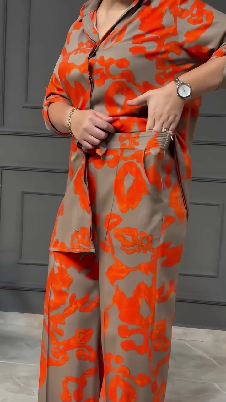 Ladies Abstract Co Ord Set