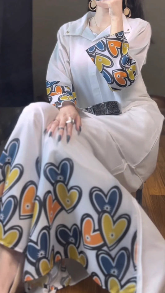 Floral Heart Embellished Co-ord Set