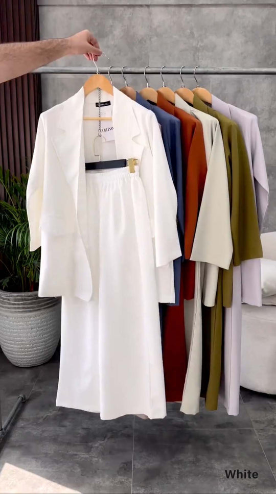 British Collar Loose Fit Blazer & Pants